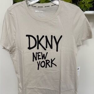 DKNY Sport Cream Top with Silver AccentsDKNY NWT Tee beige Size S